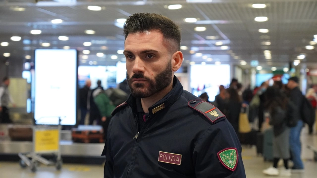 La donna è stata fermata dagli agenti della polizia di frontiera La donna è stata fermata dagli agenti della polizia di frontiera