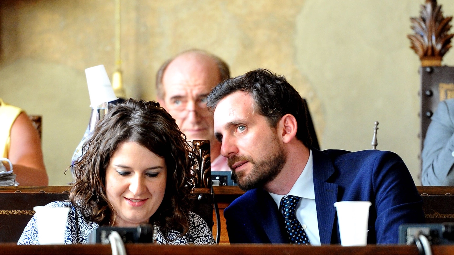 L'assessore al bilancio Margherita Semplici e il sindaco Tomasi