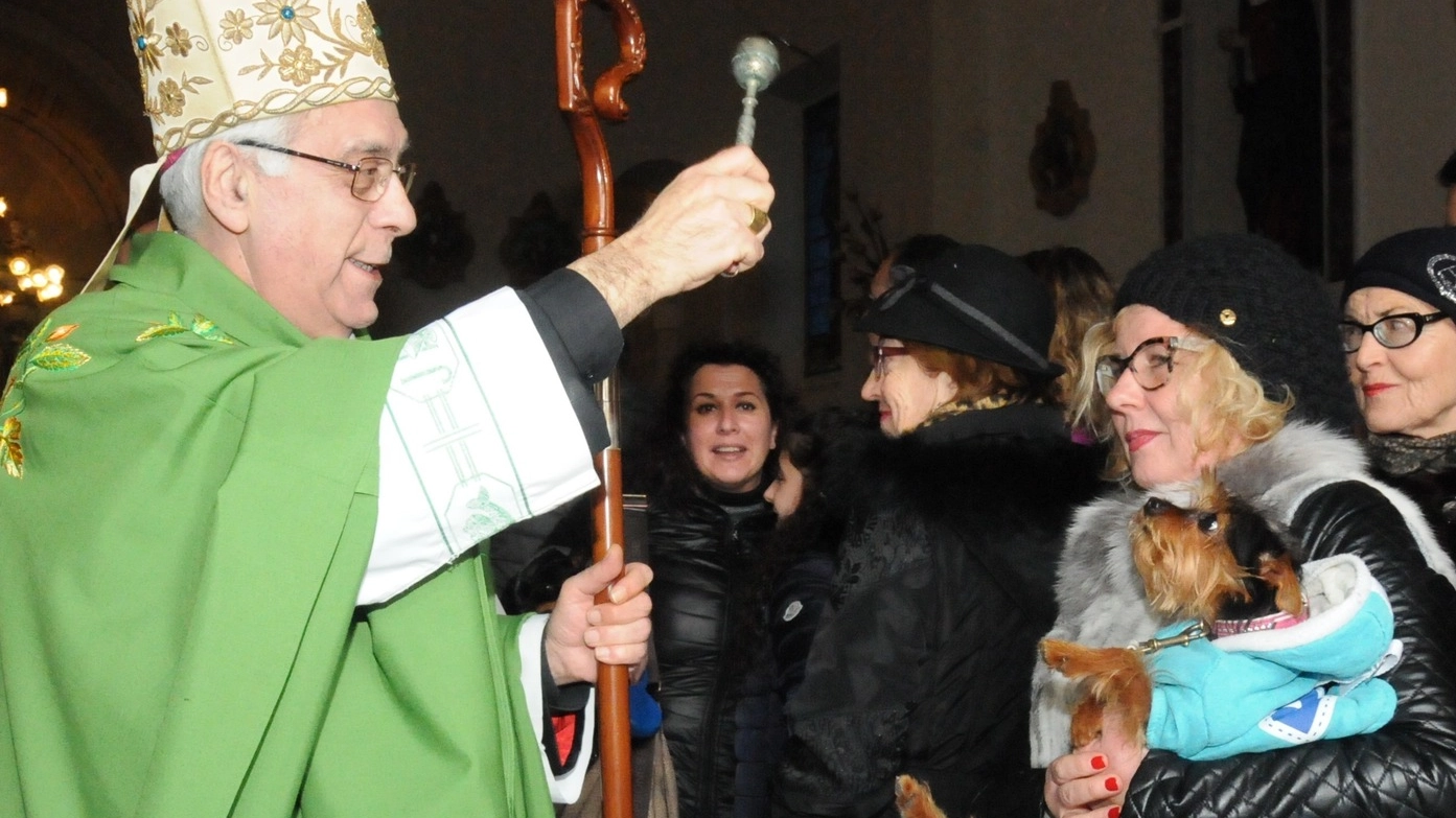 Ai Quercioli il vescovo Santucci e don Mario benediranno gli animali portati dai fedeli e dalla Coldiretti, come l’anno scorso (nella foto)
