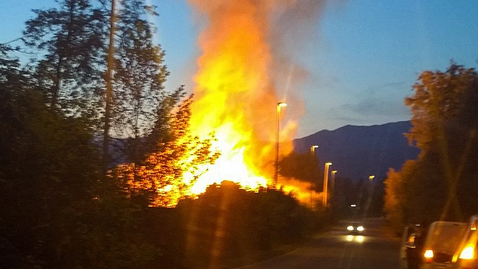 Incendio nei boschi