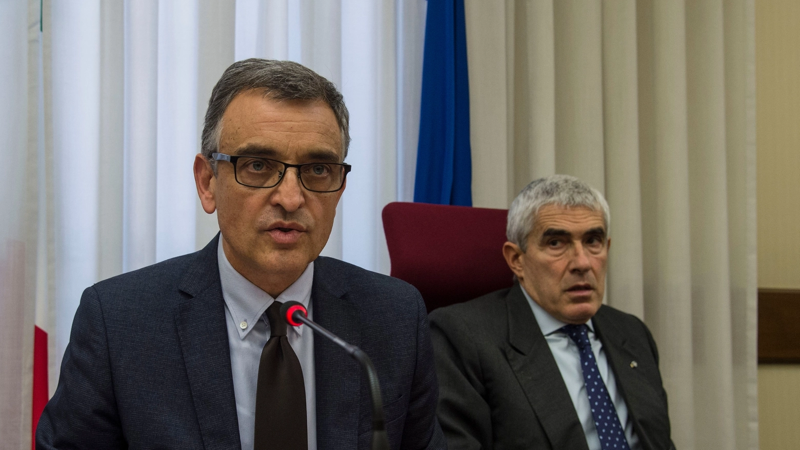 Il procuratore Rossi col presidente della commissione Casini