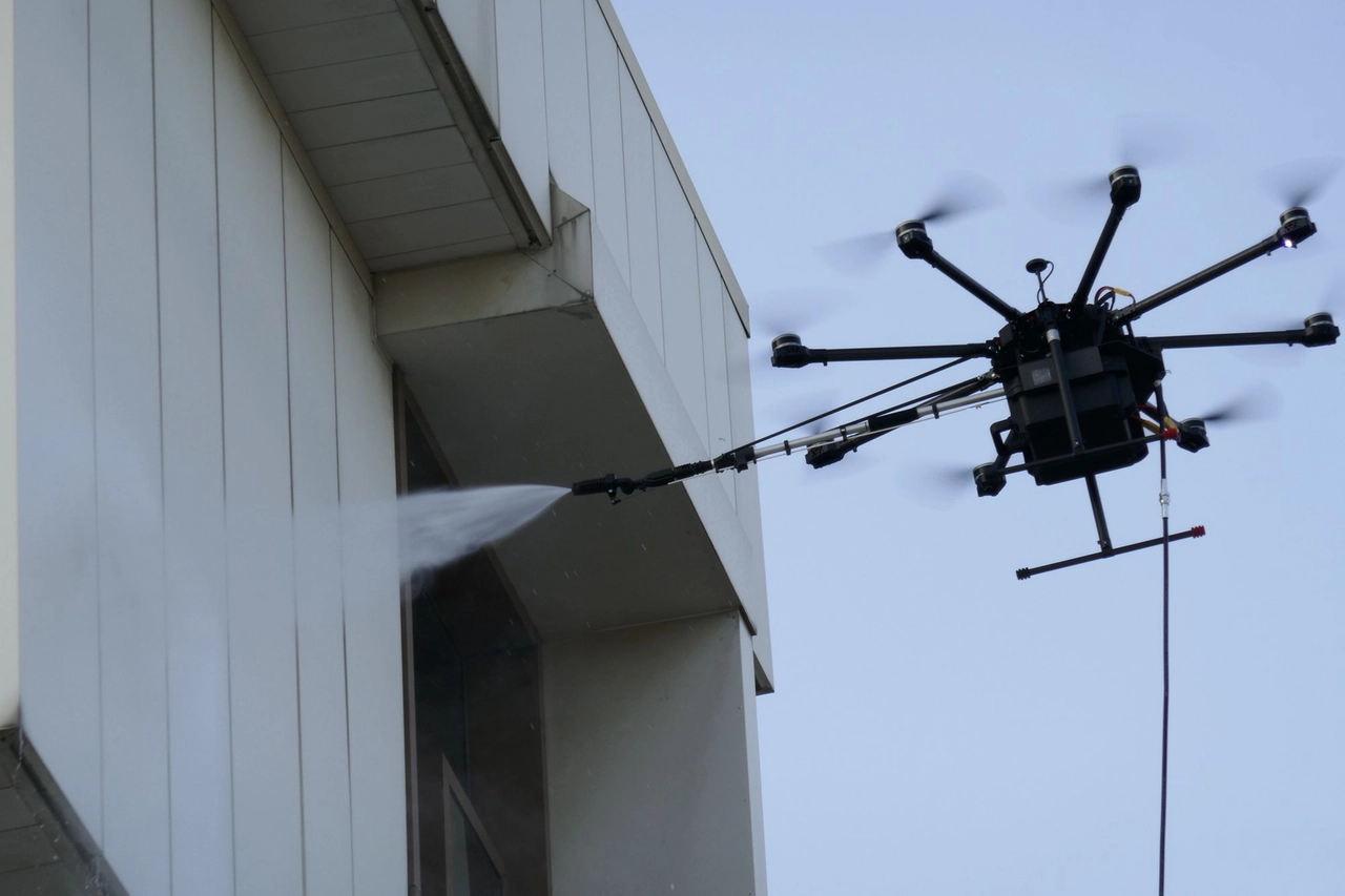 Il drone in azione