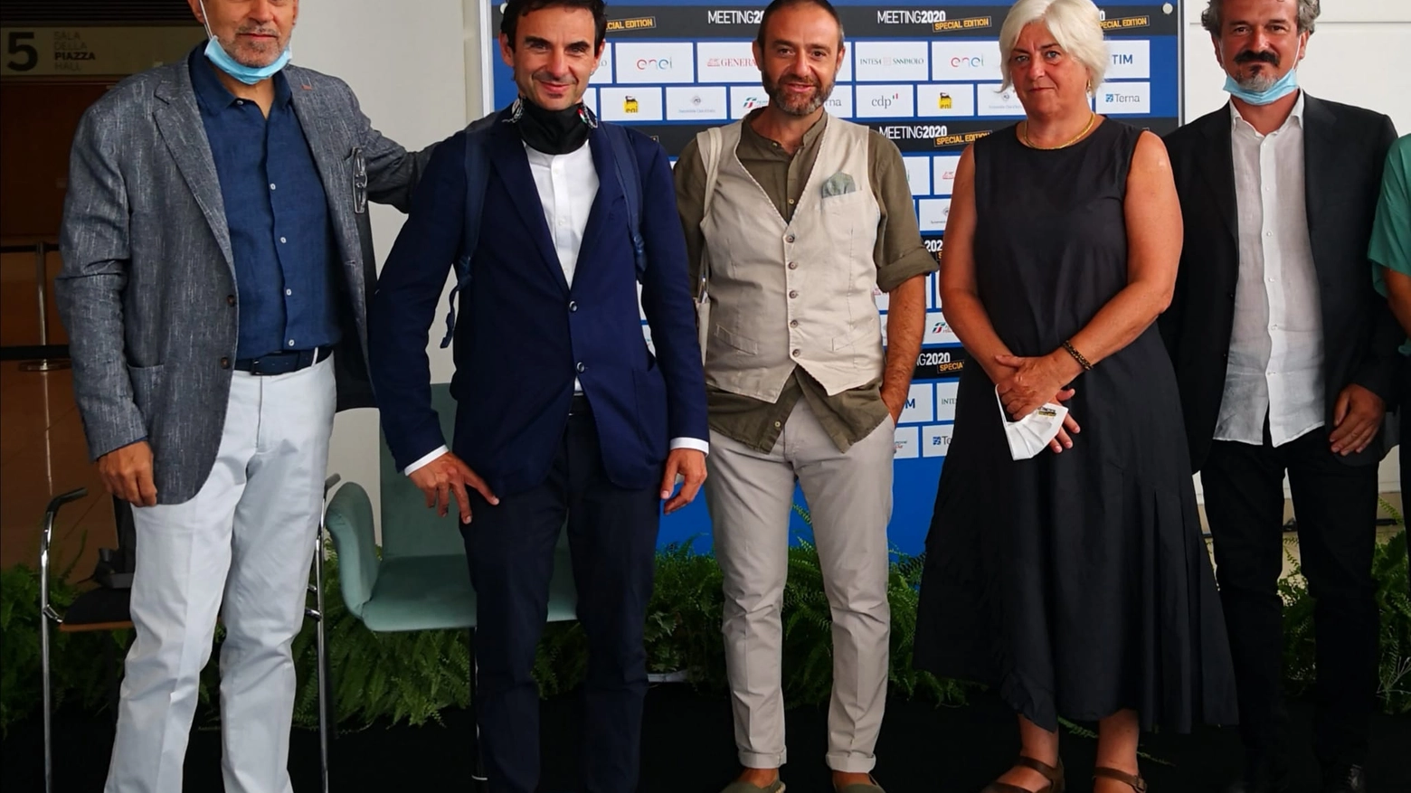 Tommaso Santi (secondo da sinistra) alla presentazione del docu-film a Rimini 
