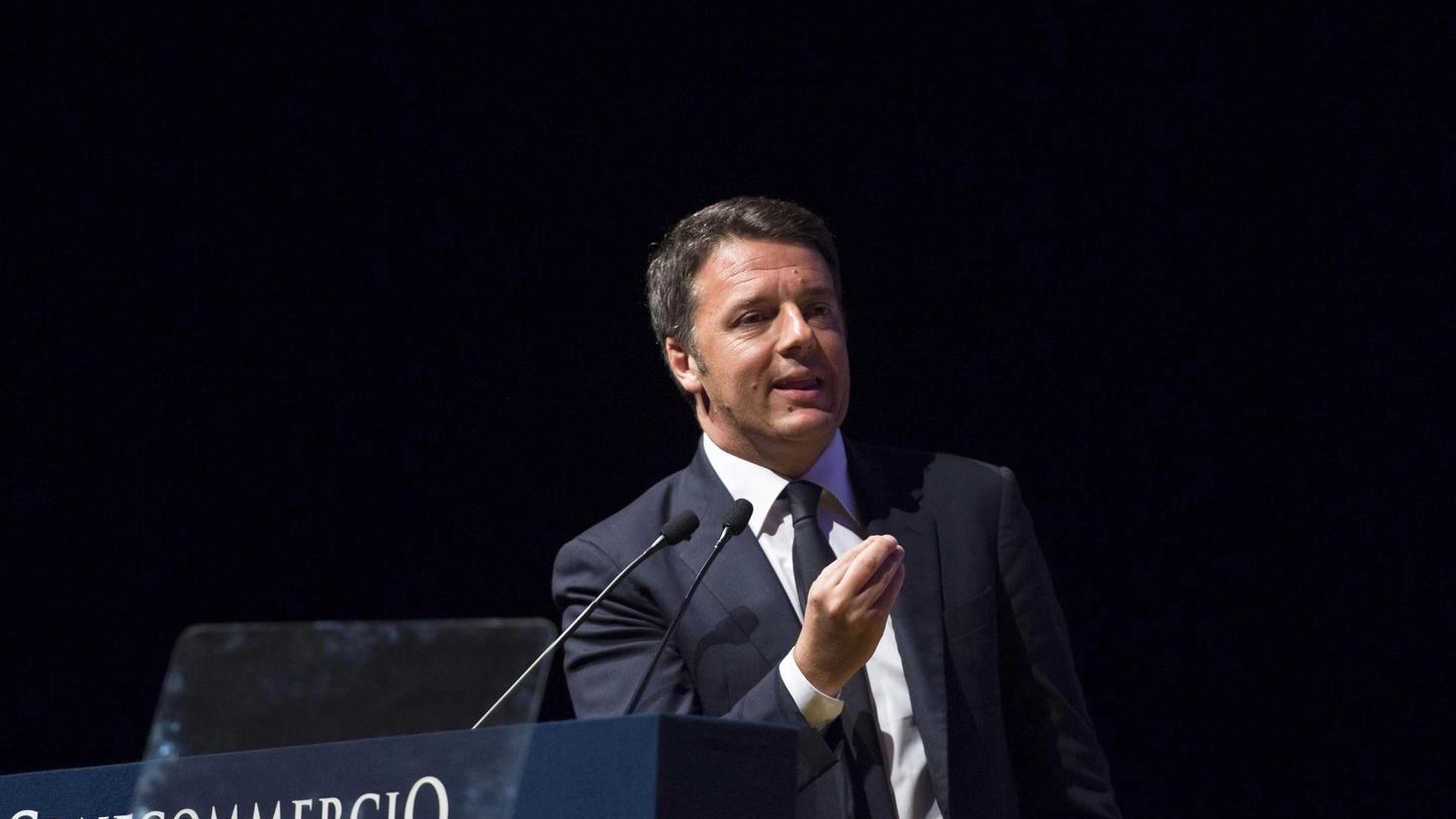 Matteo Renzi all'assemblea della Confcommercio