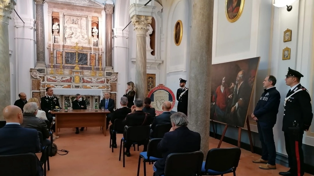 Una delle opere ritrovate dai Carabinieri e restituite 