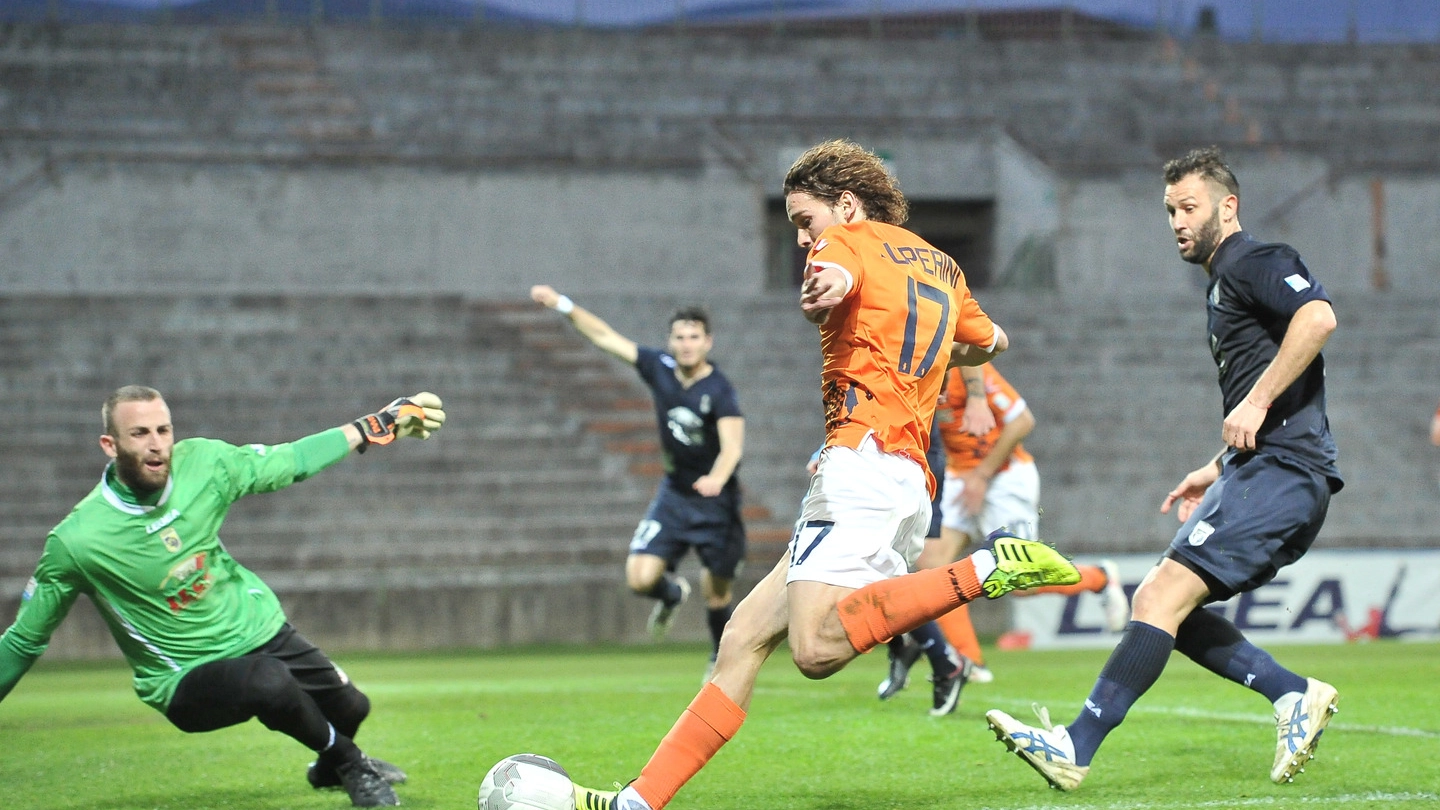 Pistoiese-Viterbese 0-0, una palla gol per gli arancioni (Acerboni/FotoCastellani)