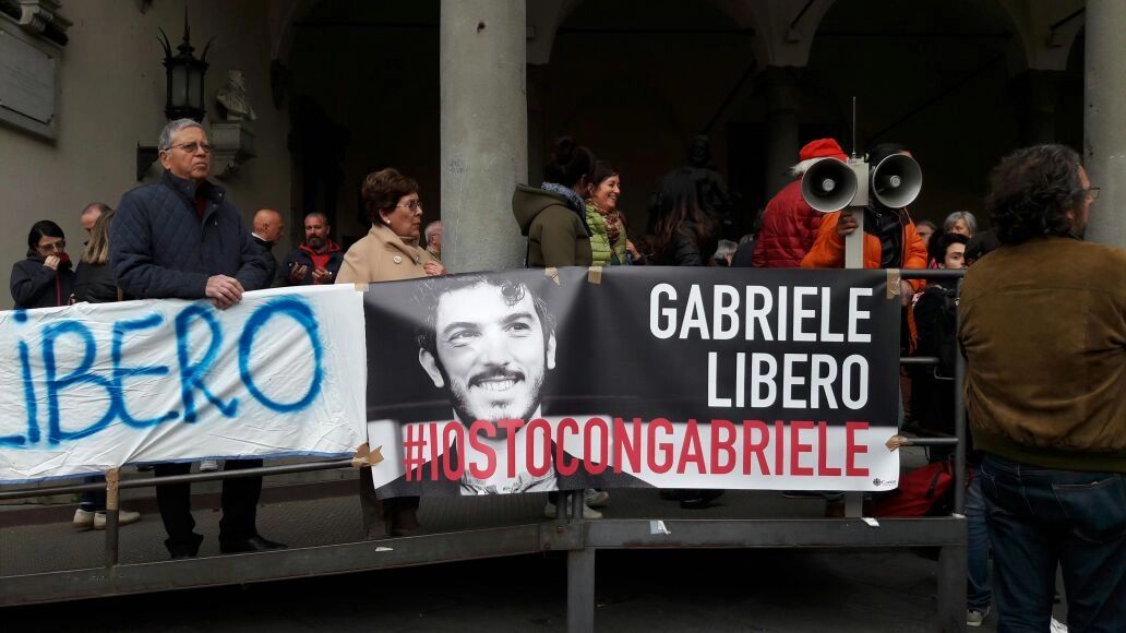 Manifestazione per la liberazione di Gabriele Del Grande