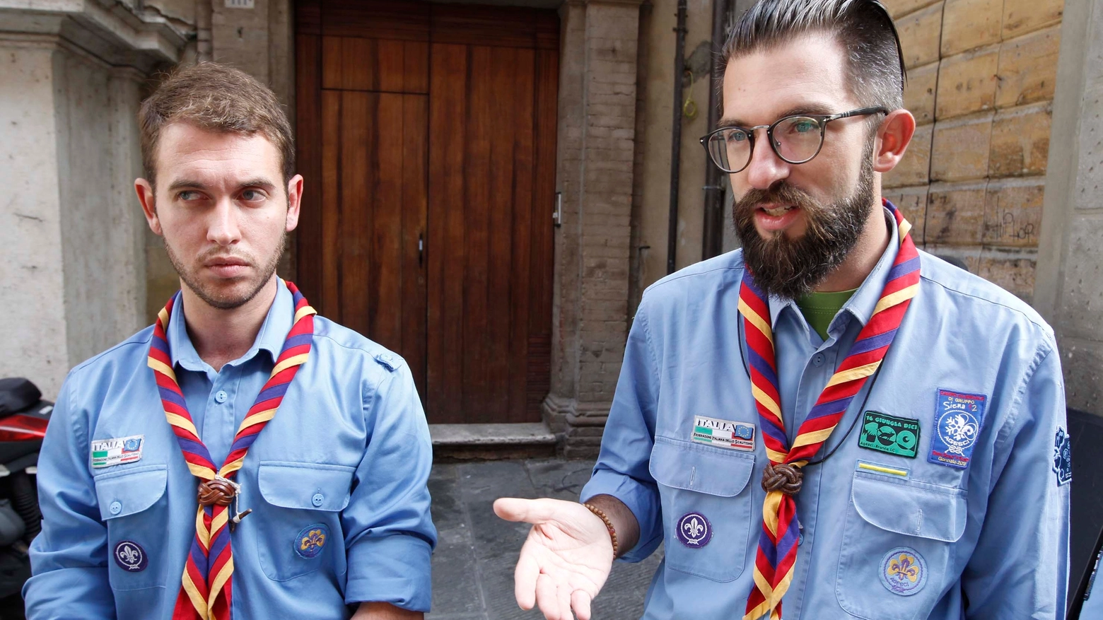 I responsabili dei Boy Scout senesi (Foto Lazzeroni)