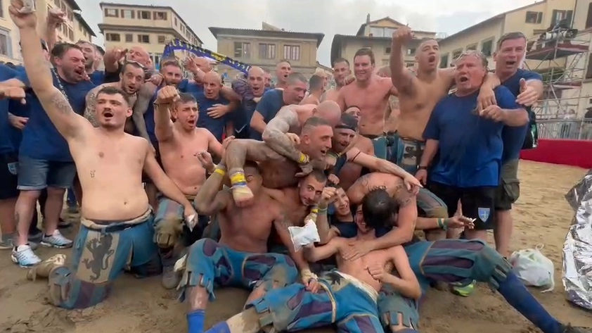 La festa finale degli Azzurri (New press Photo)