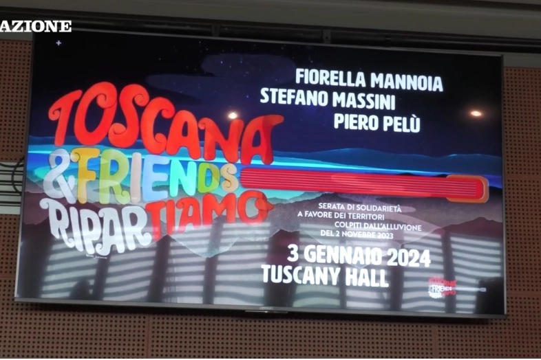 Il manifesto che pubblicizza il concerto per le popolazioni colpite dall'alluvione