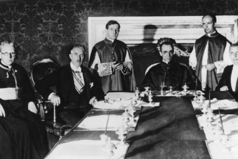 La foto ufficiale del Concordato tra la Santa Sede e la Germania nazista