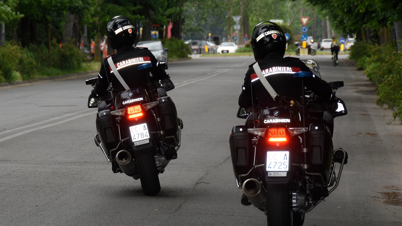 Carabinieri motociclisti di pattuglia