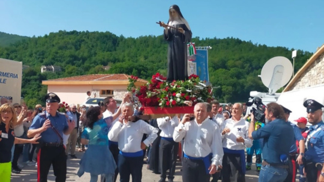 Processione di Santa Rita (foto Ansa) 