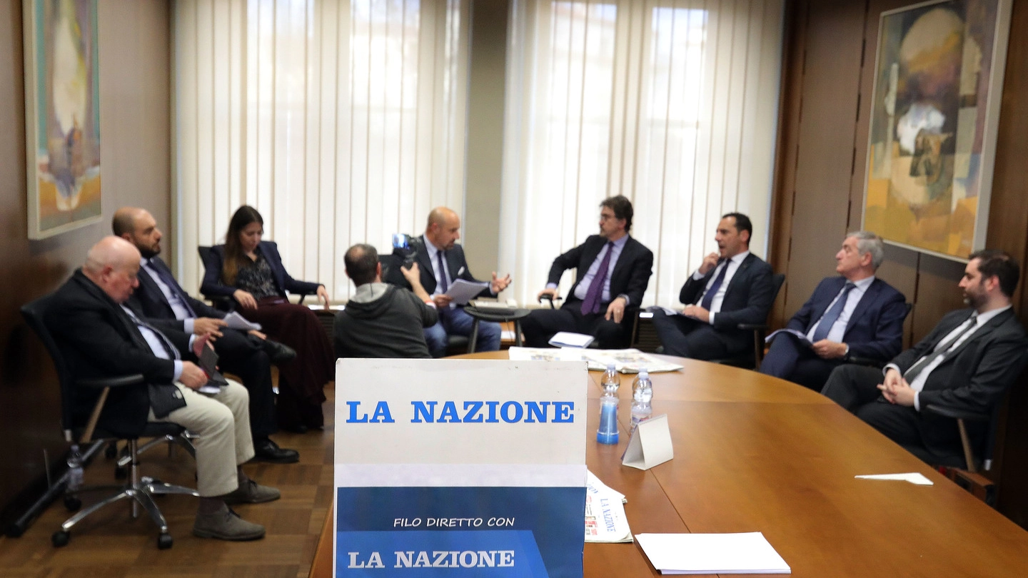 Un momento del forum a La Nazione (New Press Photo)