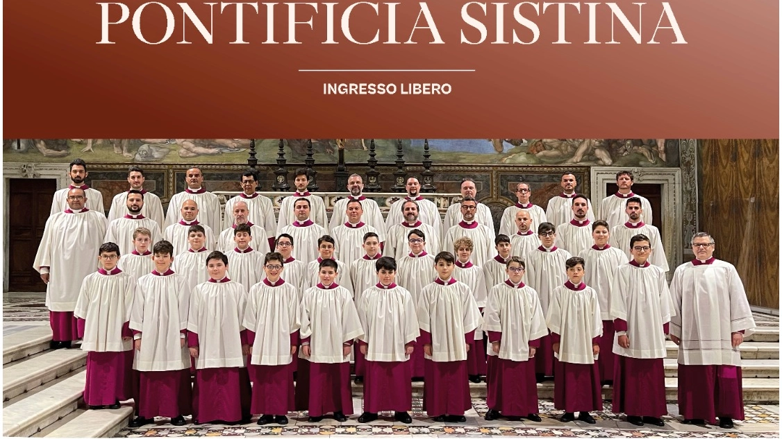 La locandina del concerto cappella Sistina La locandina del concerto cappella Sistina