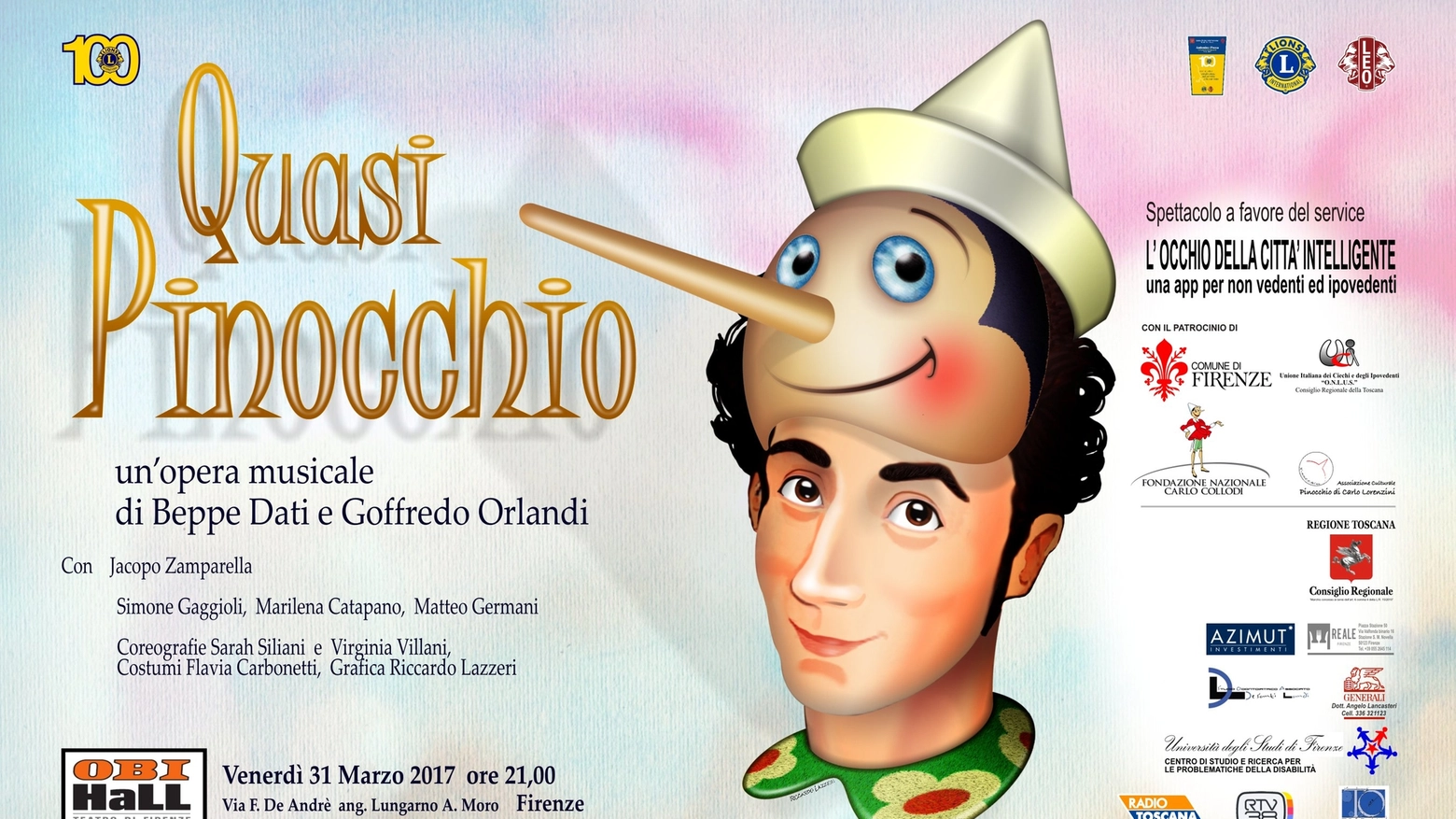 'Quasi Pinocchio', l'opera musicale di Beppe Dati all'Obihall 