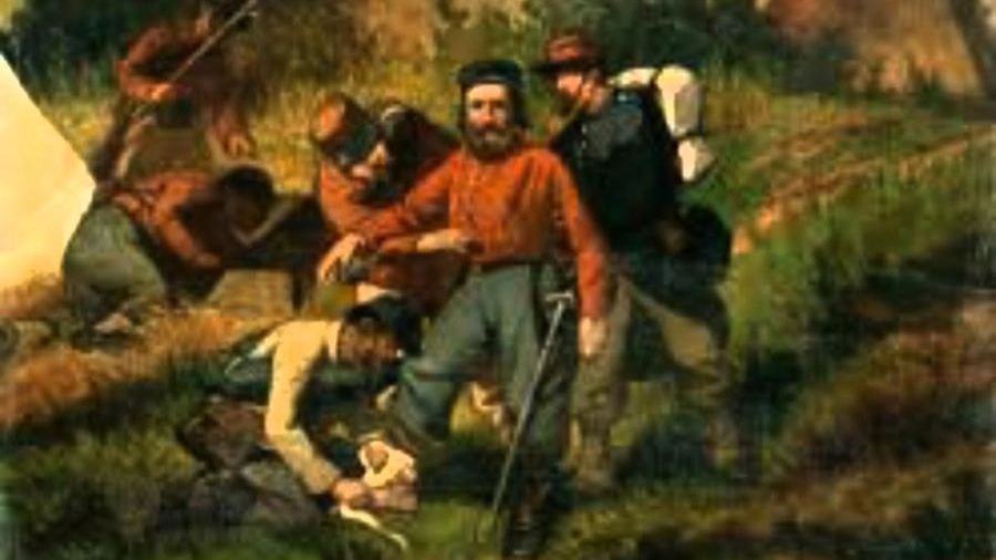 Garibaldi ferito alla gamba (foto web)