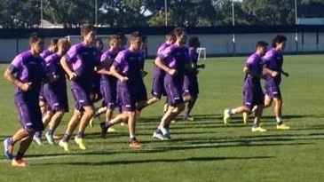 La Fiorentina in allenamento