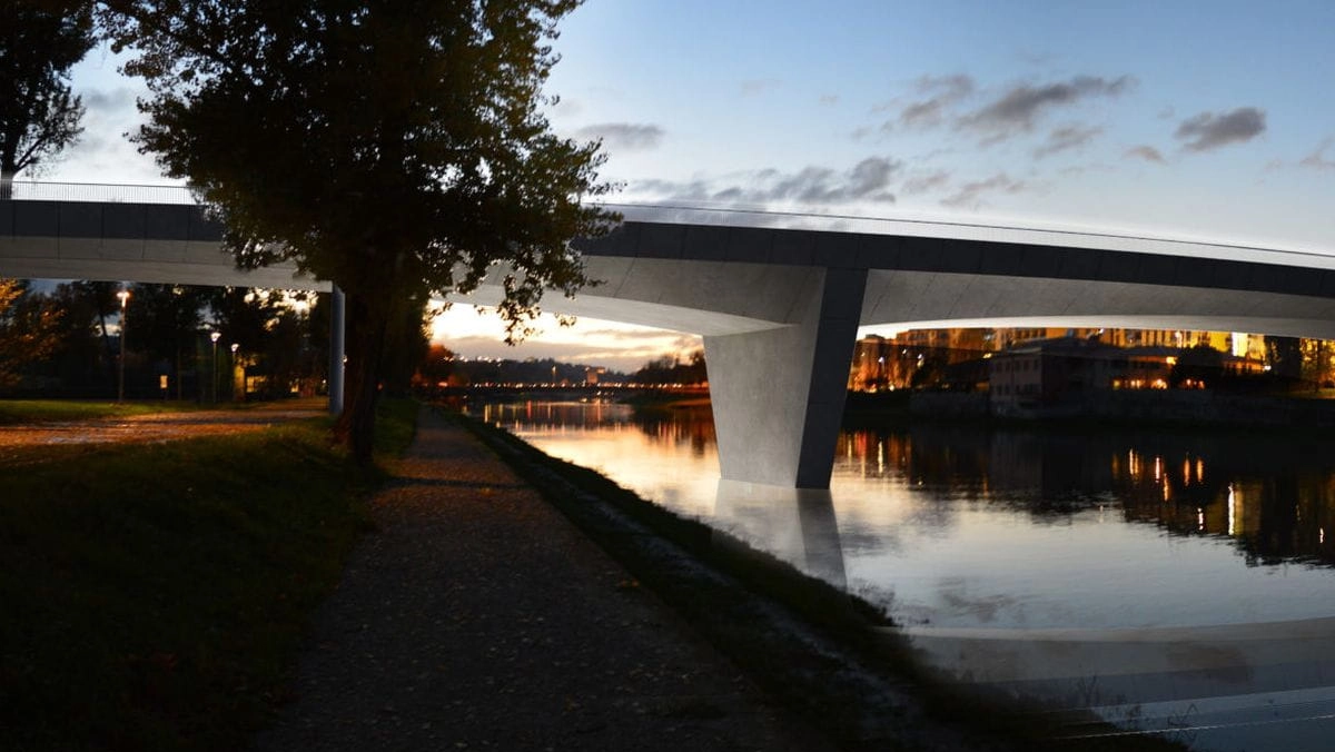 Il rendering del nuovo ponte sull'Arno tra Gavinana e Bellariva Il rendering del nuovo ponte sull'Arno tra Gavinana e Bellariva