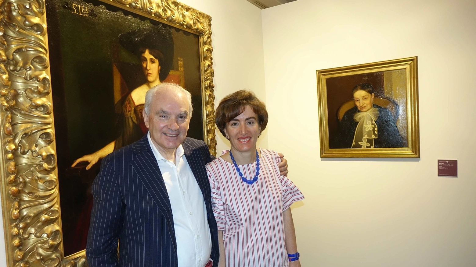 Giuliano ed Elisabetta Matteucci durante la presentazione della mostra "Ghiglia"