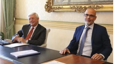 Carlo Rossi e Marco Forte, presidente e direttore generale della Fondazione Mps