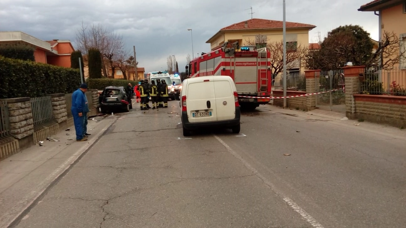 L'incidente in via Sant'Andrea a Santa Croce