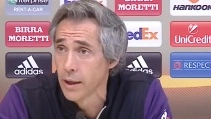 Paulo Sousa nella conferenza stampa di presentazione di Fiorentina-Borussia