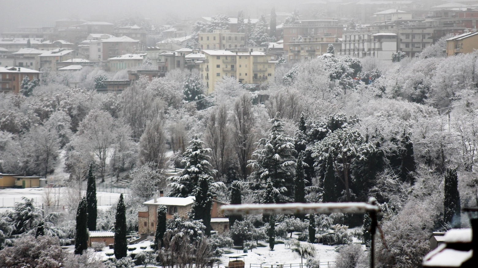 Prima neve a Chianciano Terme (dal sito del Comune di Chianciano Terme)