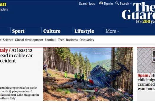 La tragedia della funivia su The Guardian