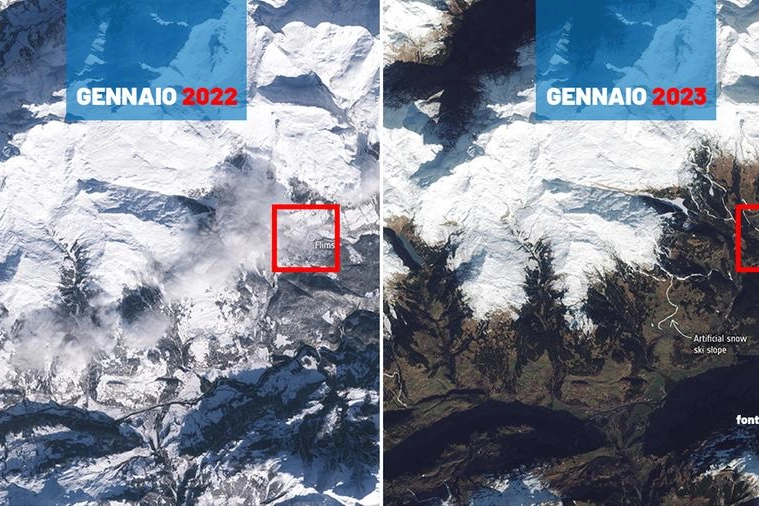 Le piste da sci viste dallo spazio nelle spettacolari foto Esa
