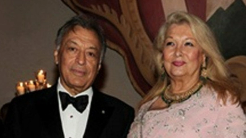 Zubin Mehta e la moglie Nancy 