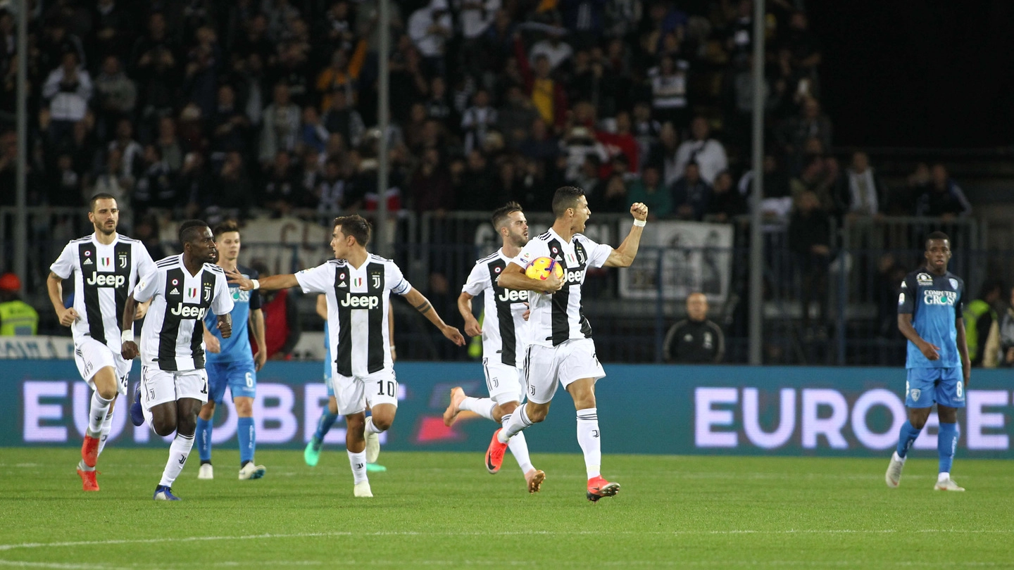 Empoli-Juventus, l'esultanza di Ronaldo