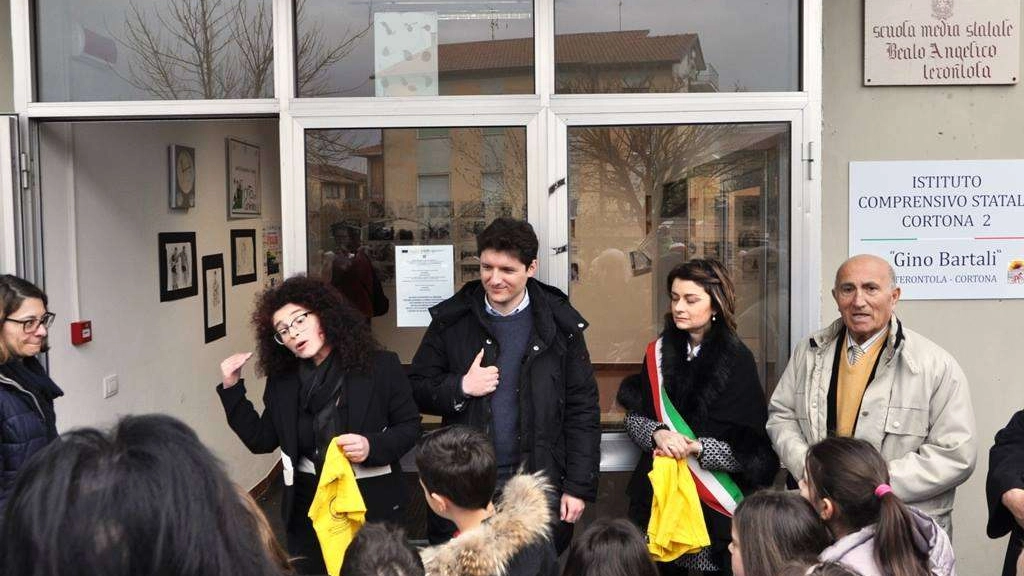 Intitolazione scuola Gino Bartali a Terontola di Cortona 