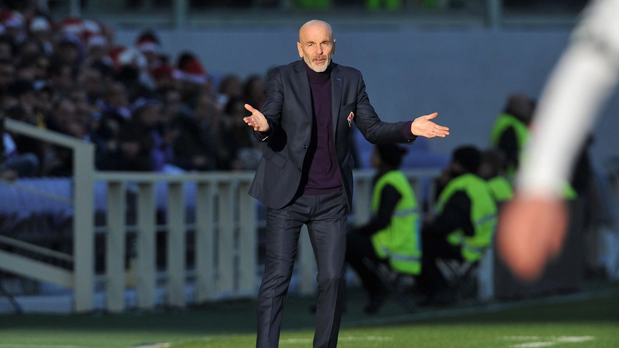 L'allenatore della Fiorentina, Stefano Pioli