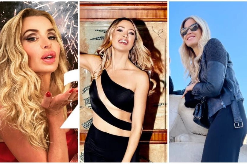 Da sin. Valeria Marini, Martina Stella, Elena Santarelli