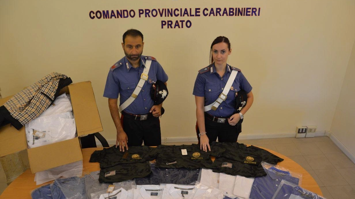 I capi sequestrati dai carabinieri di Prato