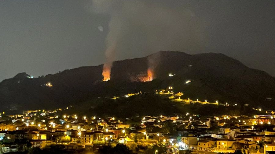 Le immagini degli incendi sul Candia (dal profilo Facebook di Roberto Vetrugno)