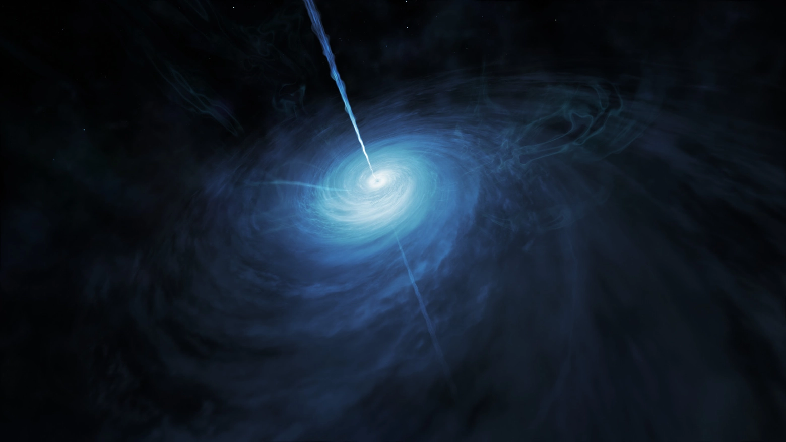 Rappresentazione artistica di un quasar (Esa/Hubble, Nasa, M. Kornmesser)