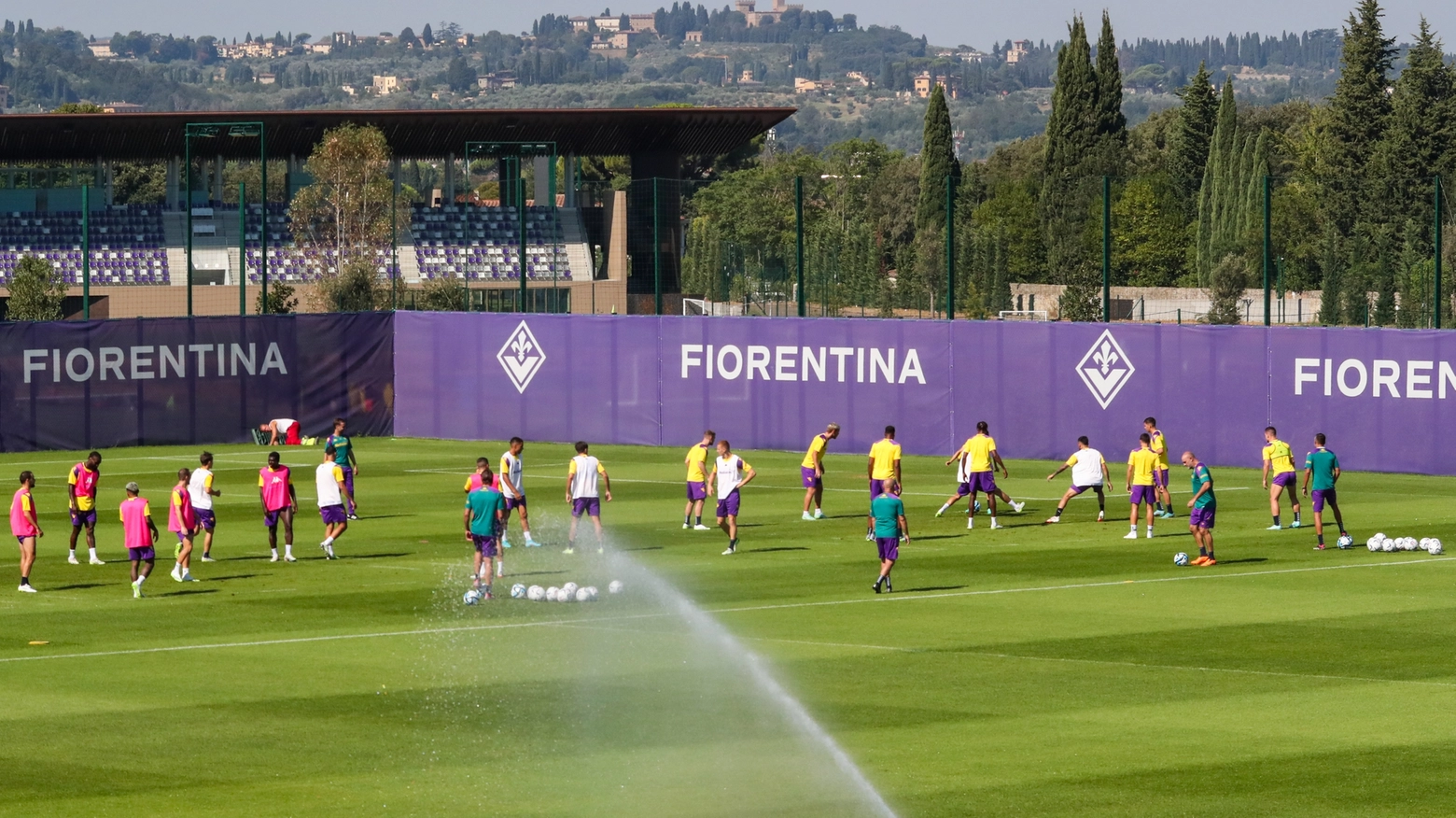 Un allenamento al Viola Park (foto repertorio Germogli)