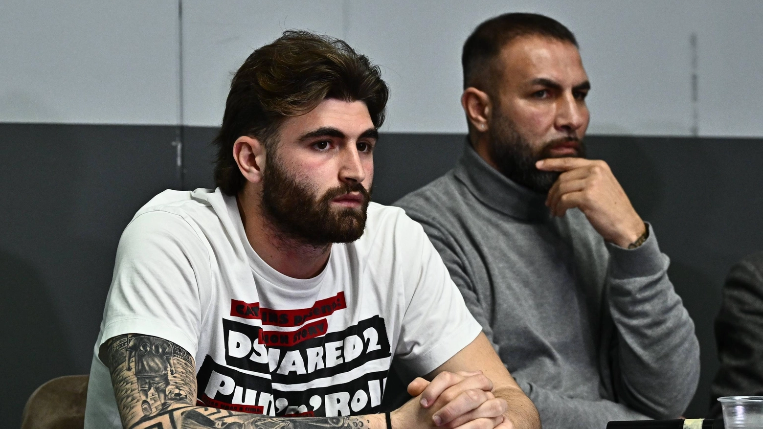 Manolo Portanova e, a destra, il padre Daniele Manolo Portanova e, a destra, il padre Daniele