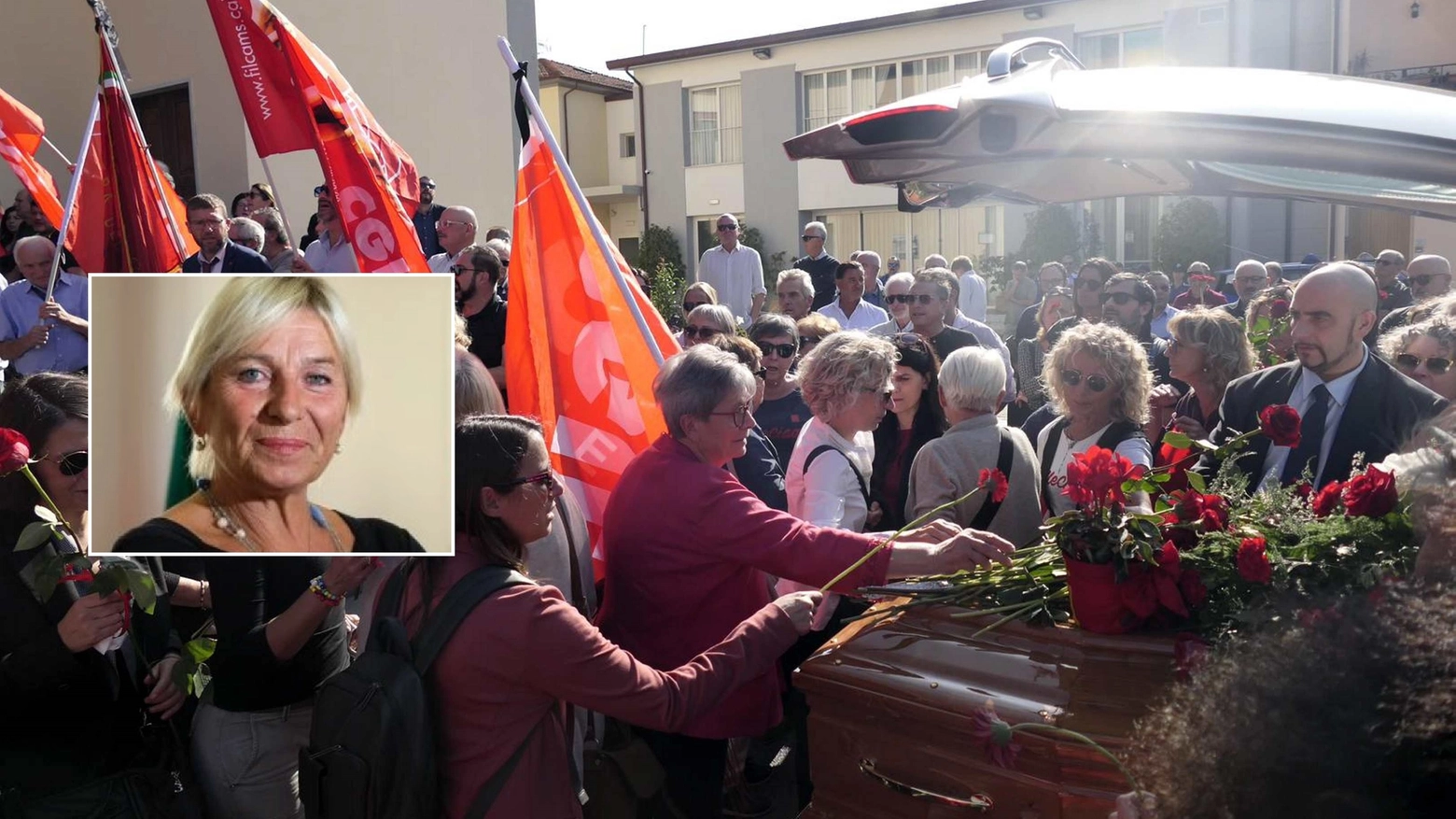 Folla commossa al funerale di Dalida Angelini
