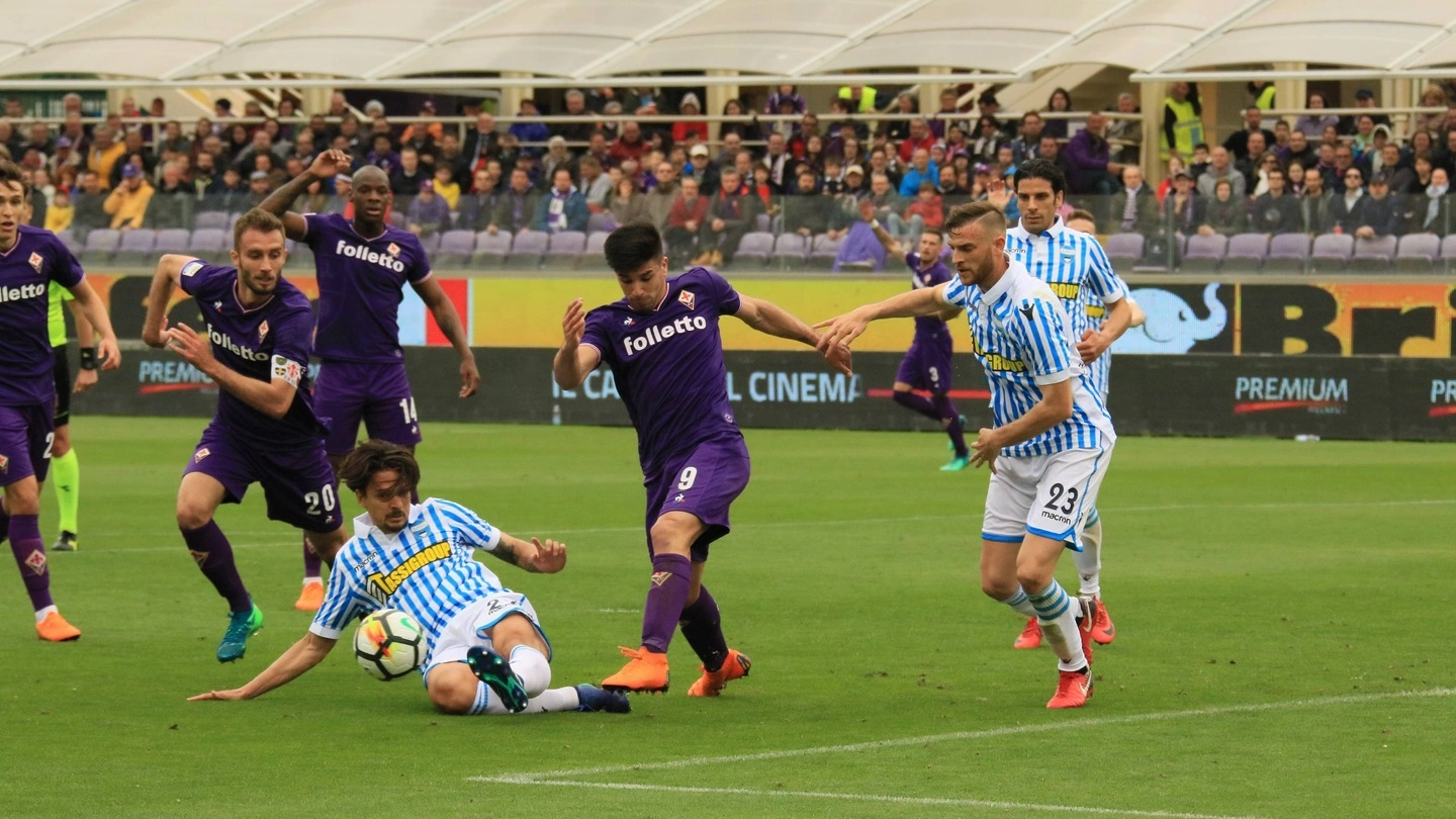 Fiorentina-Spal, un'azione del match (Fotocronache Germogli)