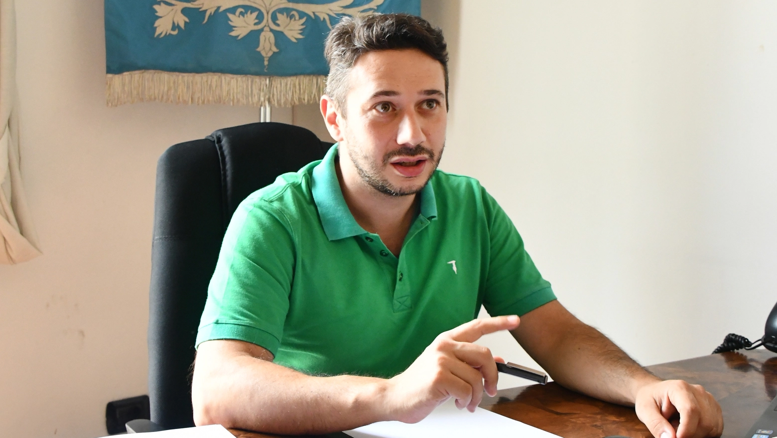 Il sindaco di Marradi, Tommaso Triberti