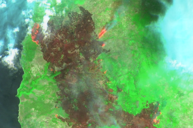 L'immagine ripresa dal satellite