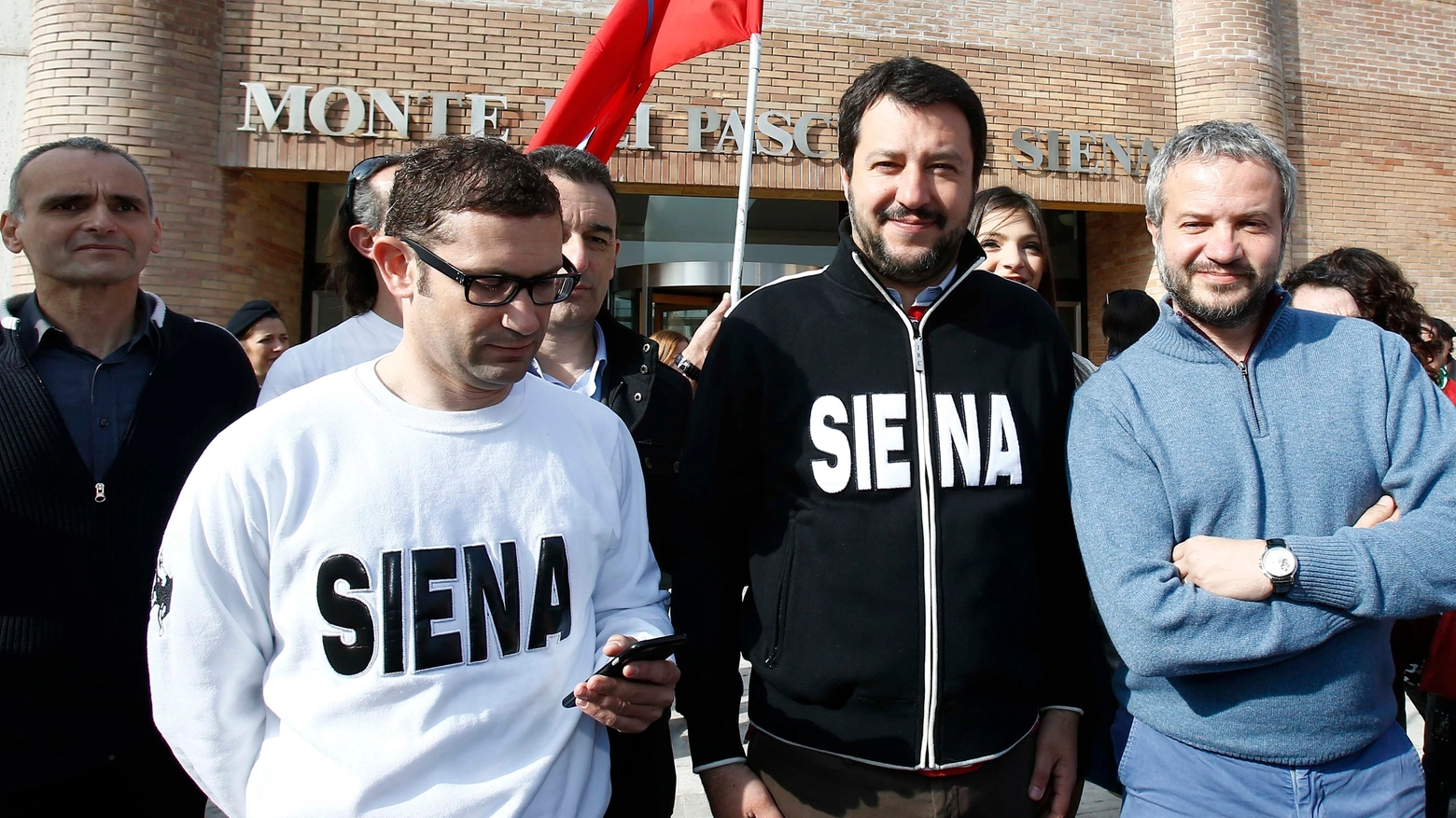 Matteo Salvini in visita a Siena (foto Dipietro)