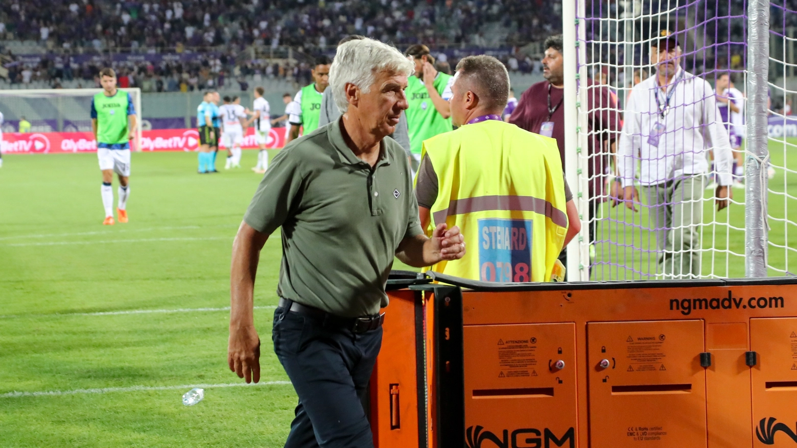 Gasperini in Fiorentina-Atalanta (Foto Germogli) Gasperini in Fiorentina-Atalanta (Foto Germogli)