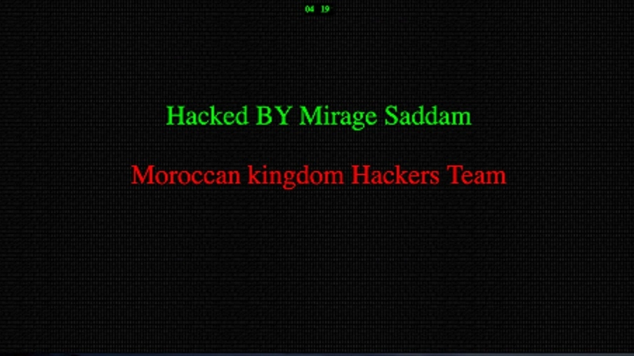 La home page del sito attaccato dagli hacker