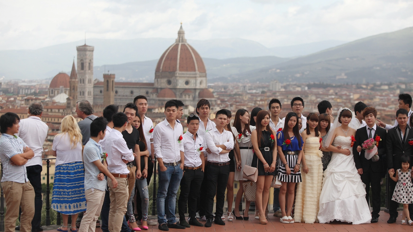 Un matrimonio tra stranieri a Firenze (New Press Photo)