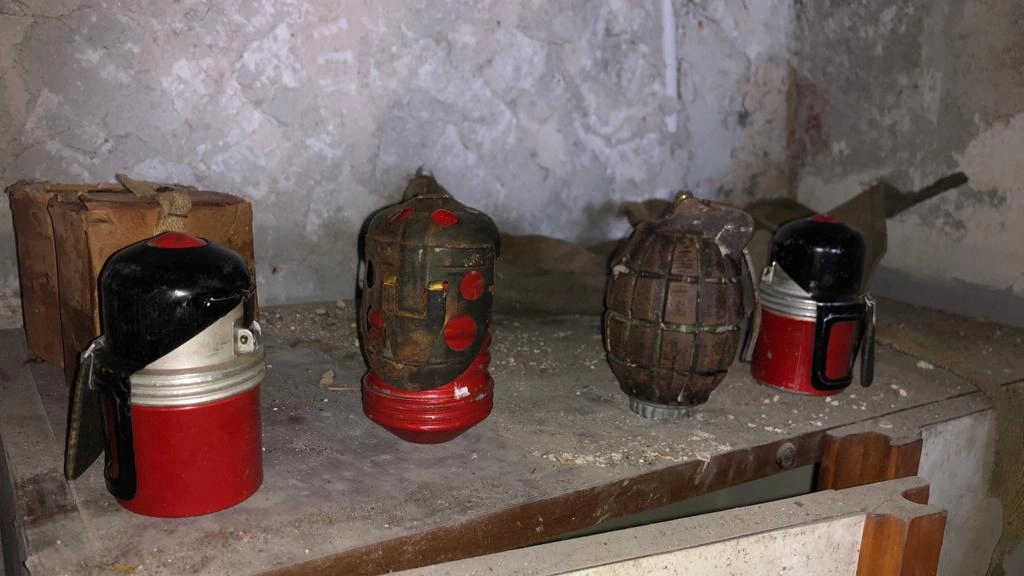 Le quattro bombe (tre italiane, una inglese) ritrovate e fatte brillare