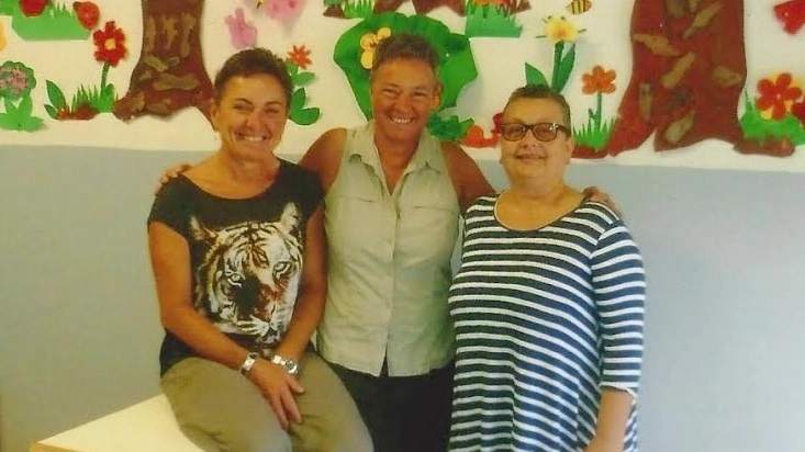 Le maestre dell’asilo del Cep Marcella Ricci, Donatella Castiglioni e Sonia Ori
